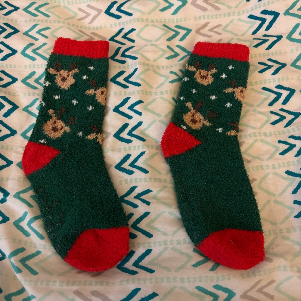 Carter's Festive Green and Red Kids Socks